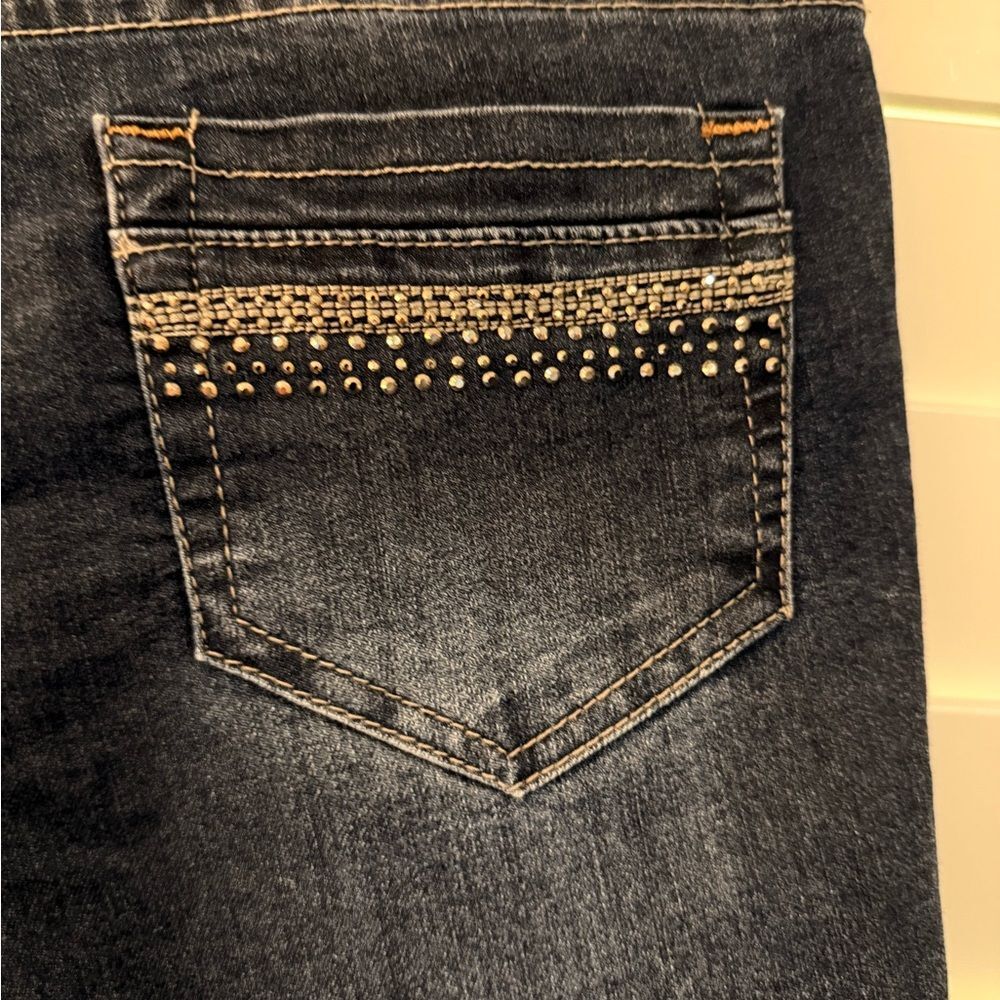 Classic Dark Wash Embellished Jeans - Picture 8 of 9